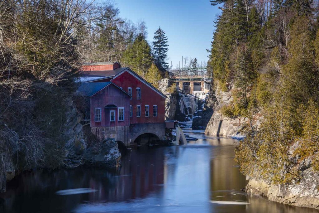 Saint George Gorge New Brunswick Mill and waterfall