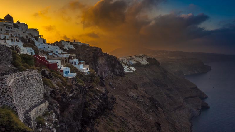 santorini greece sunset