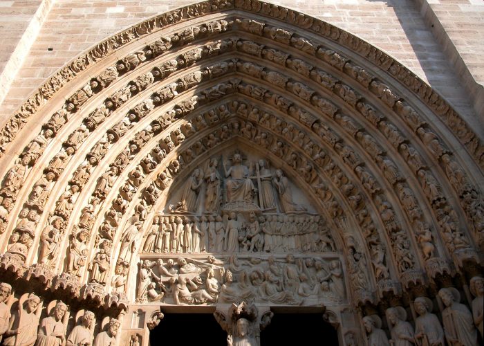 The main entrance door called the Portal of Last Judgement tells the story of heaven and hell.