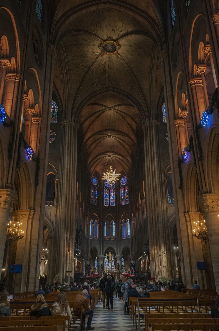 The view from the entrance towards the altar. You have to crane your neck upwards to take in the magnificent arches that tower up high above you.