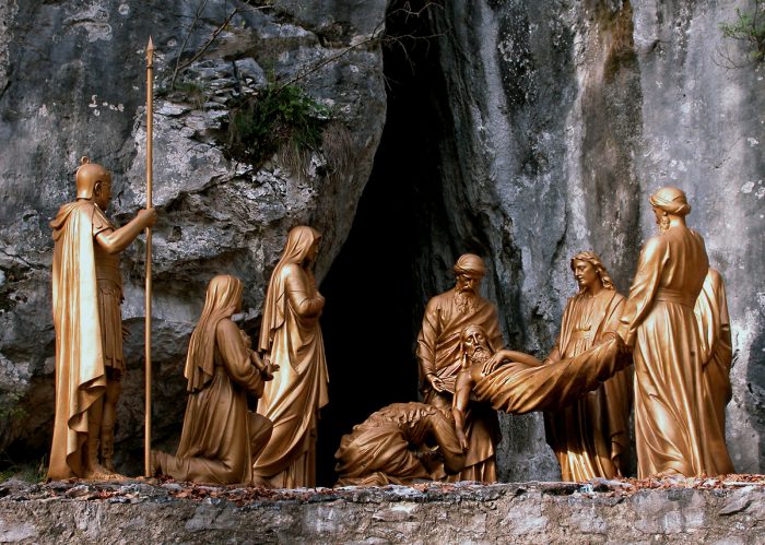 The Fourteenth Station: Jesus is laid in the tomb.