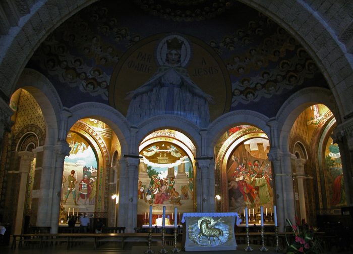 Inside the Basilica of Our Lady of the Rosary.