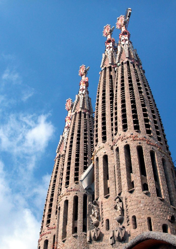 Four towers framing the Facade of the Passion.