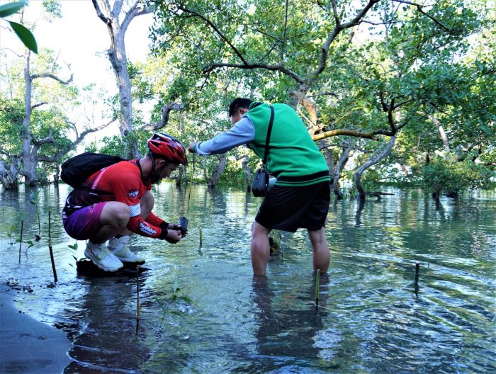 Bikers plant mangroves at Sarangani Bay