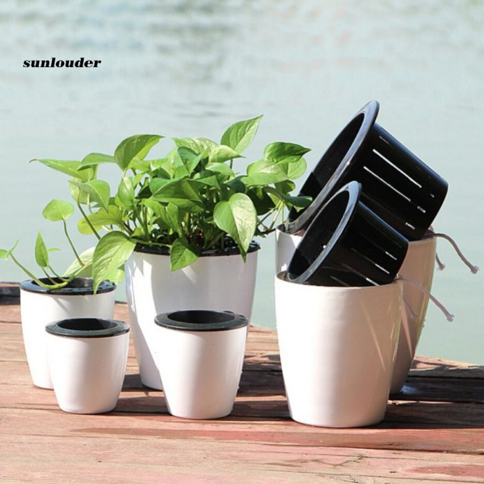 Self-Watering Plant Flower Pot Wall Hanging Planter Vertical Home Garden