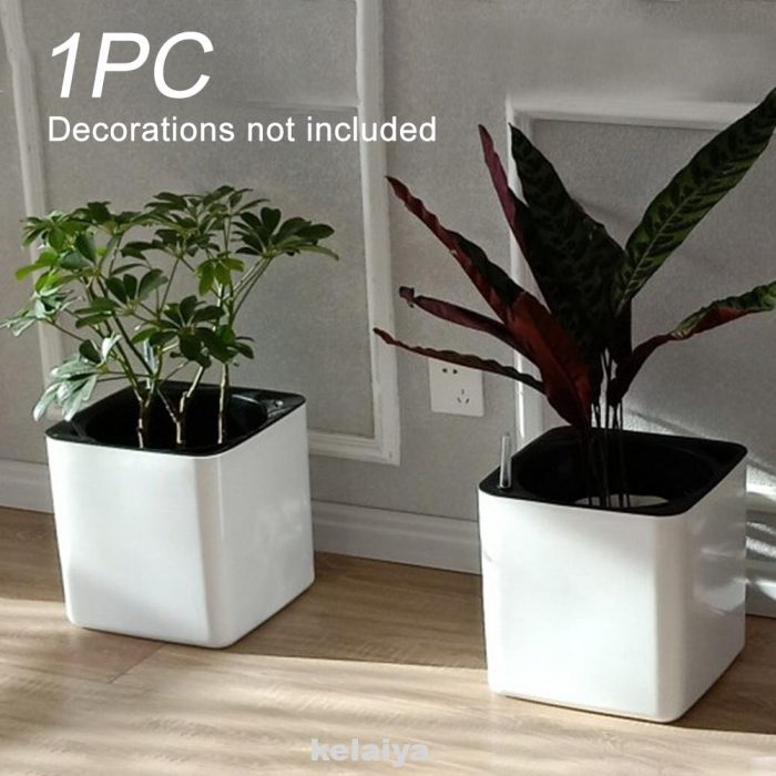 Self Watering Outdoor Garden With Water Level Indicator Flower Pot