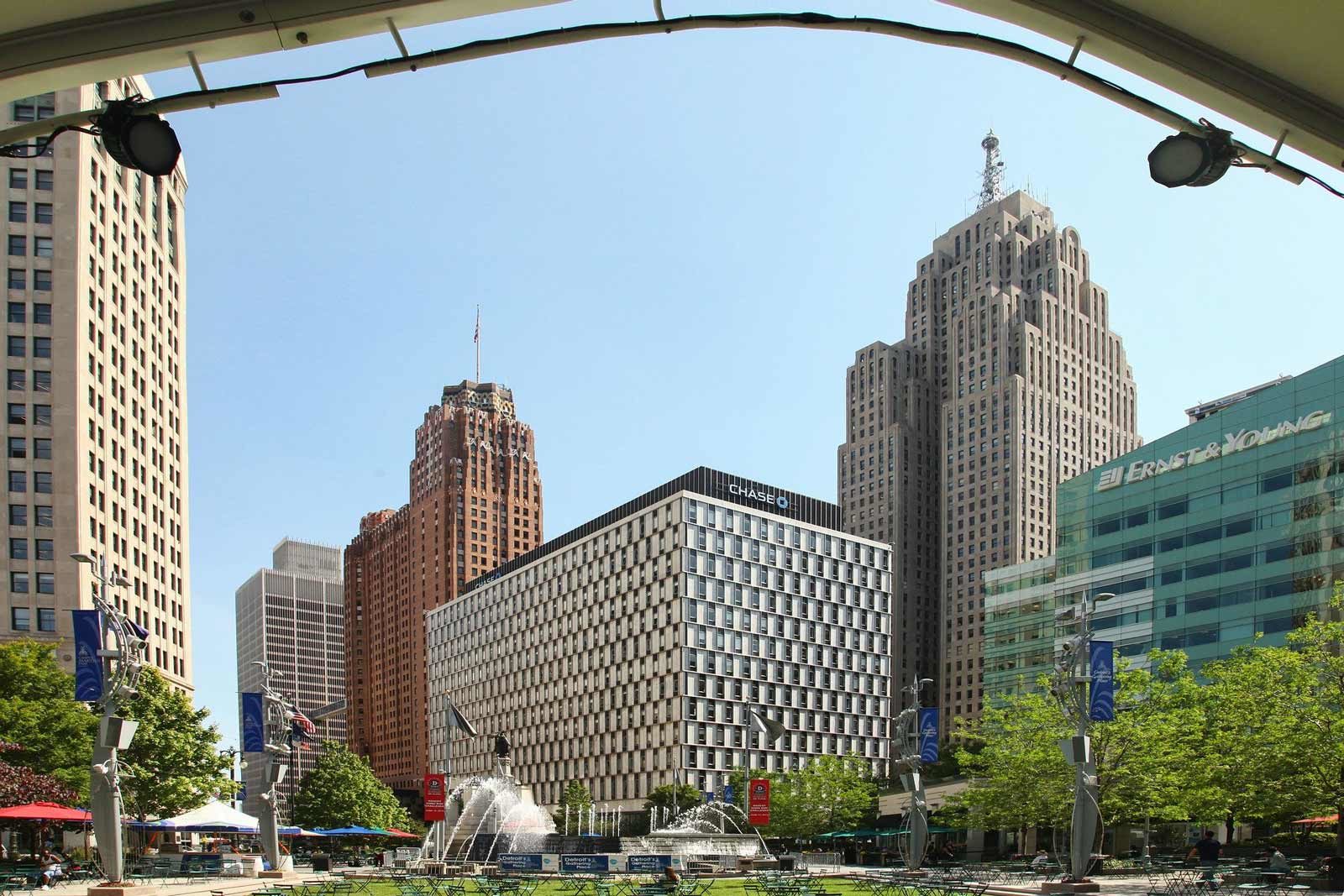 Campus Martius Park  in Detroit Michigan