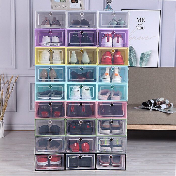 Candy Color Shoe Box Foldable Drawer Case Storage Organizer