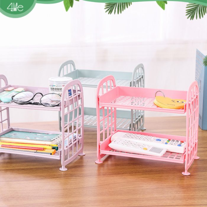 Double Layer Hollow Cosmetic Shelf Organizer