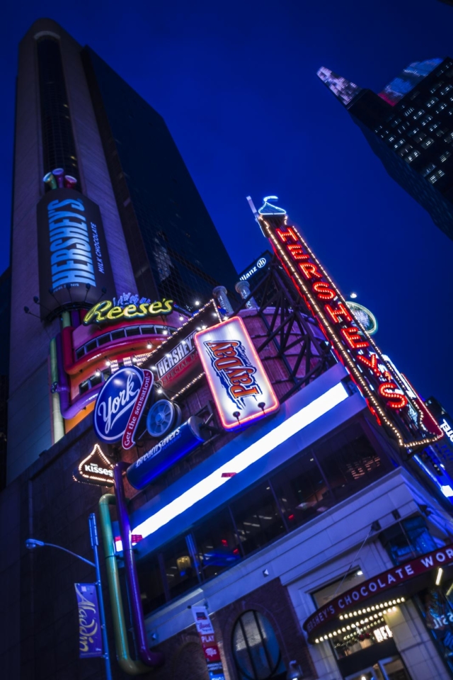 Shopping in Times Square Hersheys