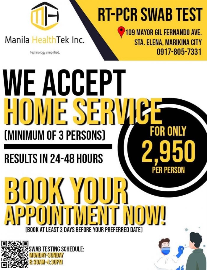 Manila HealthTek Offers Low-Cost COVID-19 home testing