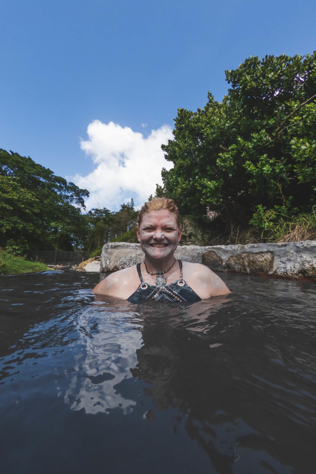 Enjoying the Mud Baths in St. Lucia