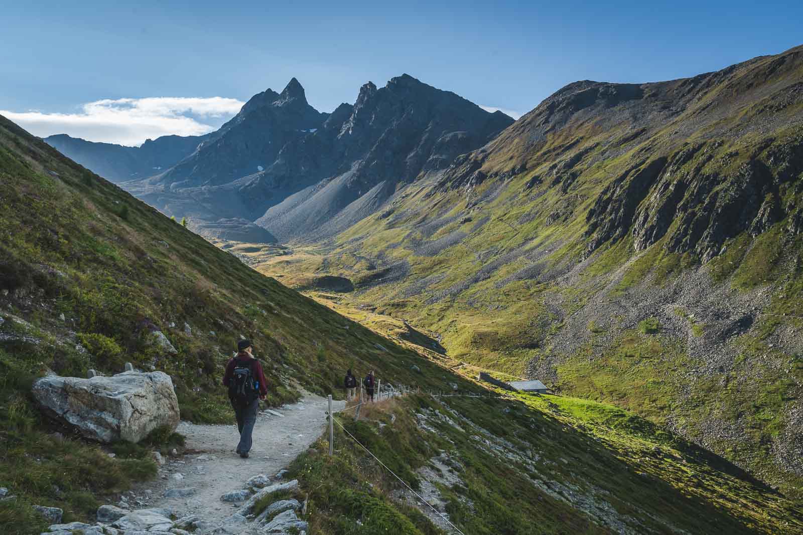 Hiking in St Moritz Switzerland