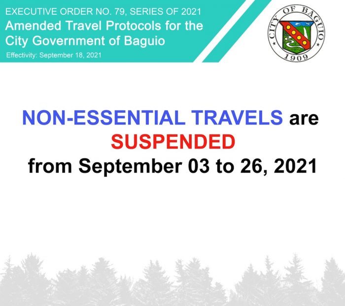 Non-Essential Travel Baguio City September 2021