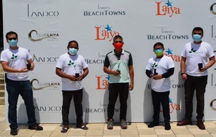 1.Spearheading the mangrove reforestation in Laiya, San Juan, Batangas are shown on photo (From left): Neil Bryant Siy, Vice President, Aplaya Laiya Corp.; Ranel Domingo, Kagawad Laiya, Aplaya, Batangas; Noel Pasco, Head of MENRO (Municipal Environment and Natural Resources Office); Allan Estillore, Community Environment and Natural Resources Office (CENRO) - Region IV; and Erickson Manzano, President and CEO, Landco Pacific Corp.