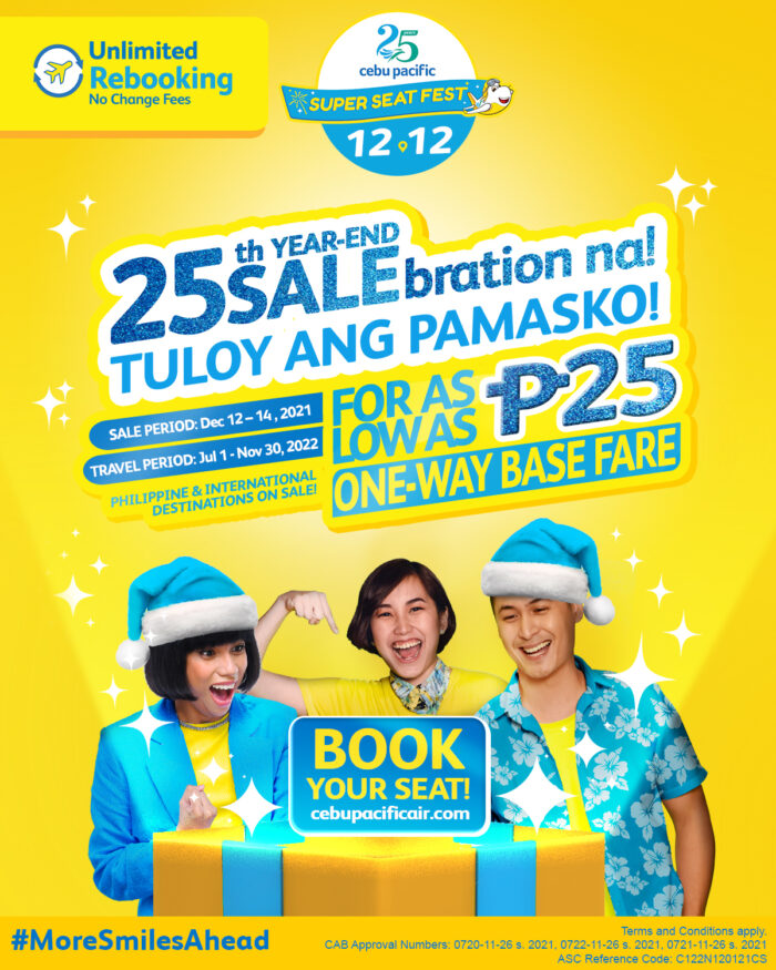 Cebu Pacific offers special PHP25 seat sale