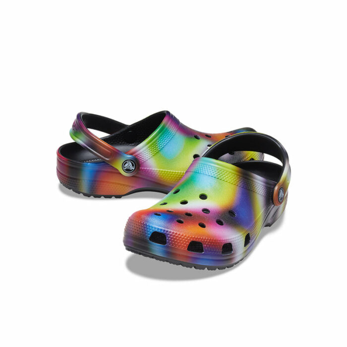 Crocs Unisex Classic Solarized Clog in Black Multi