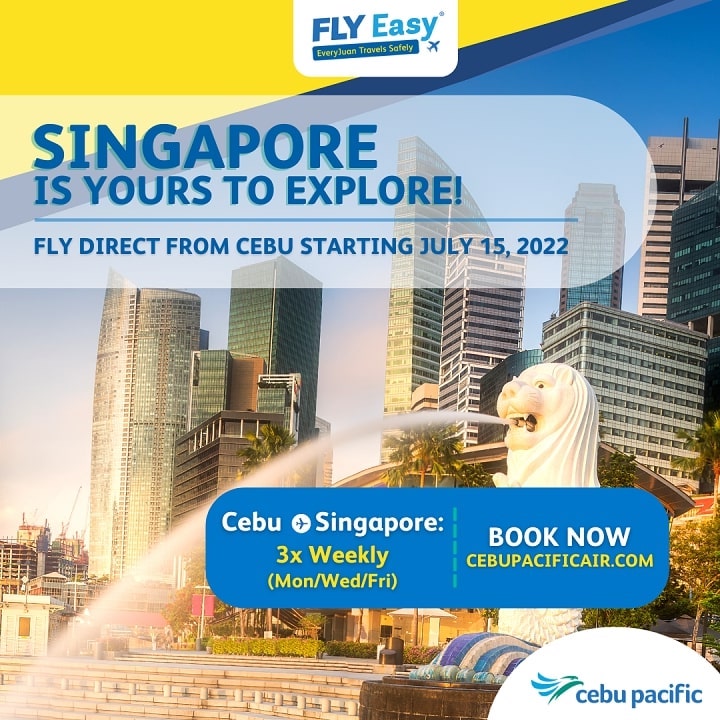 Cebu Pacific adds flights to Singapore from Manila and Cebu