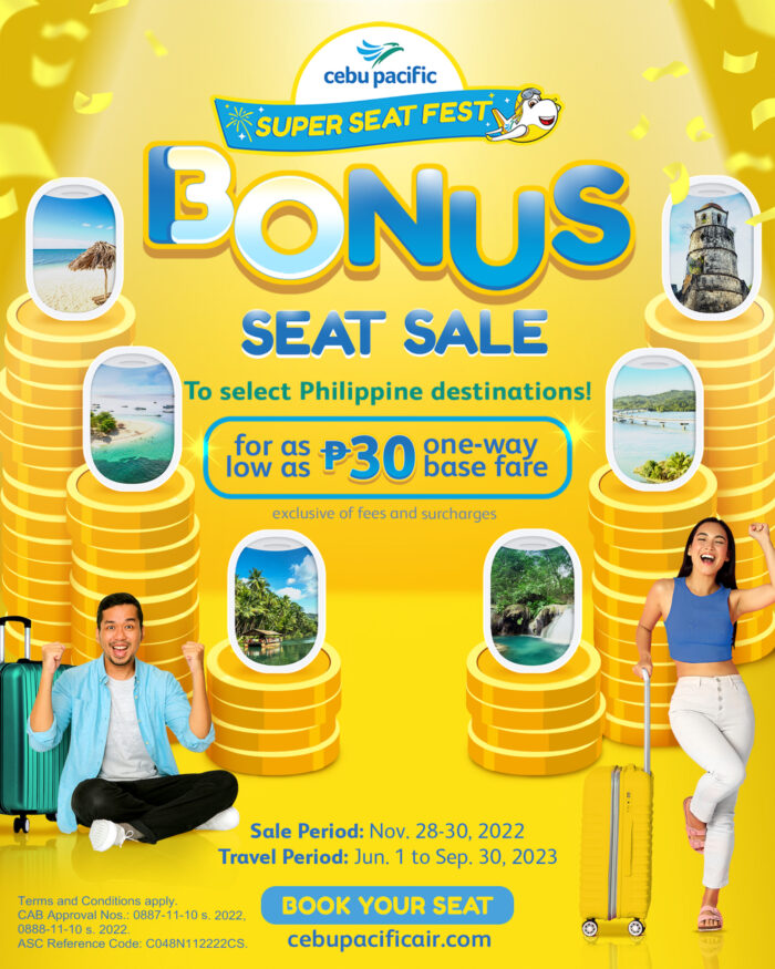 Cebu Pacific Nov 28 Payday Super Seat Fest