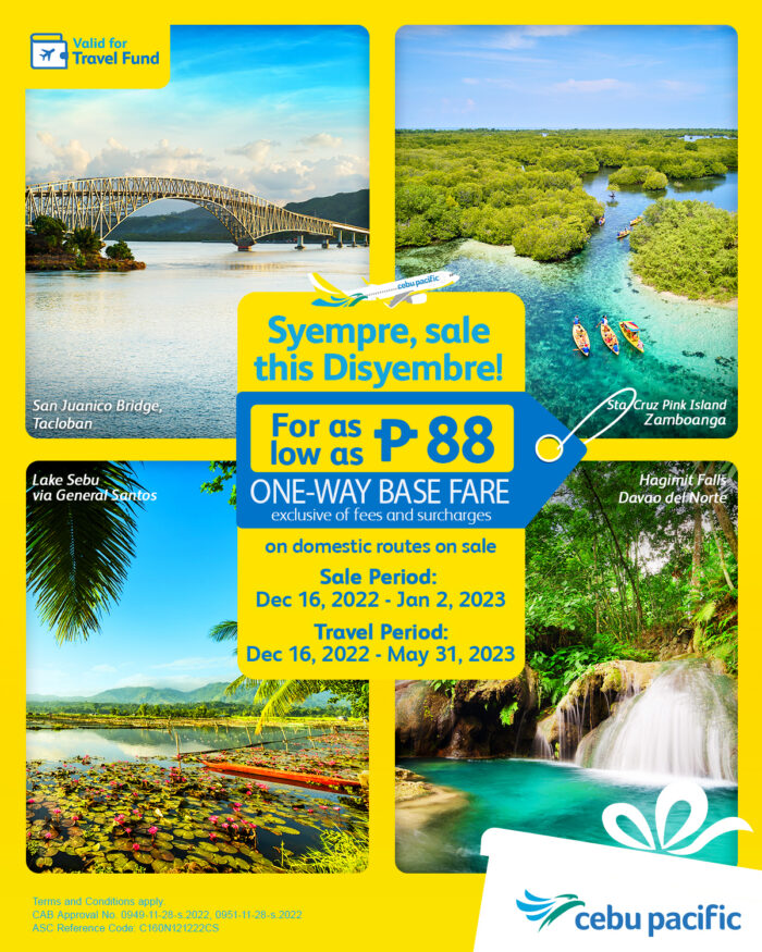 Explore more of the Philippines with Cebu Pacific for as low as PHP 88