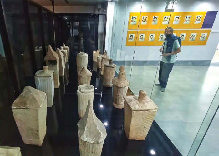 The 21 Limestone secondary burial jars displayed inside Bangsamoro Museum