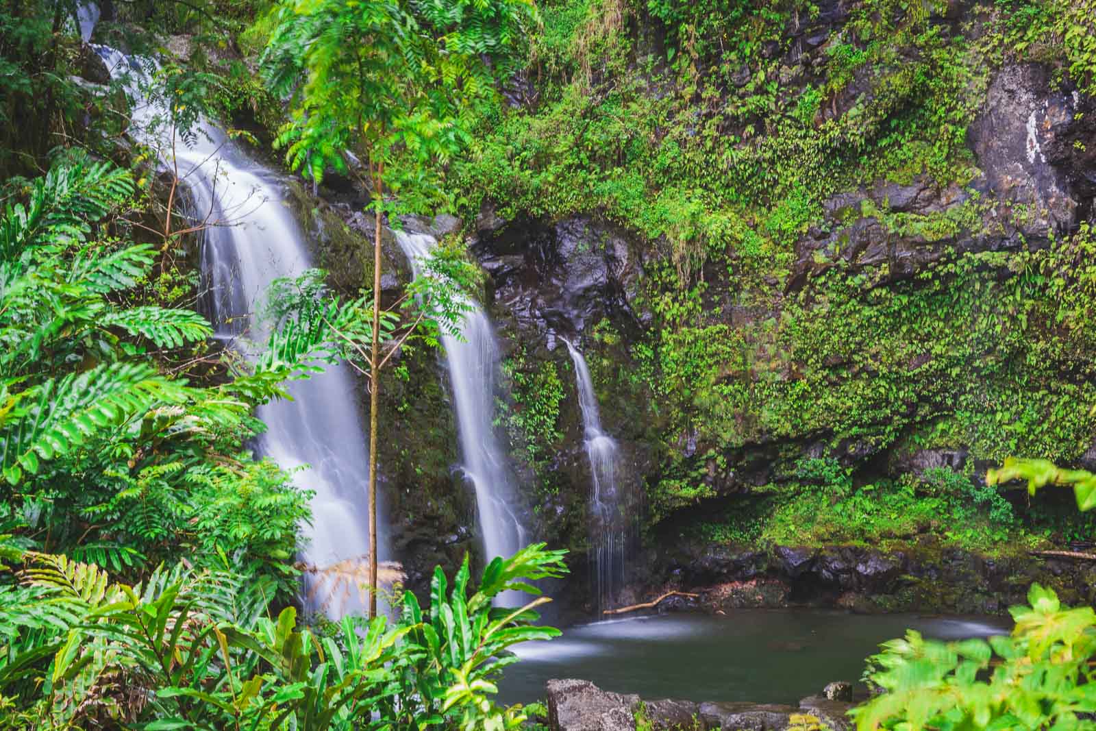 road to hana stops Waikani Falls