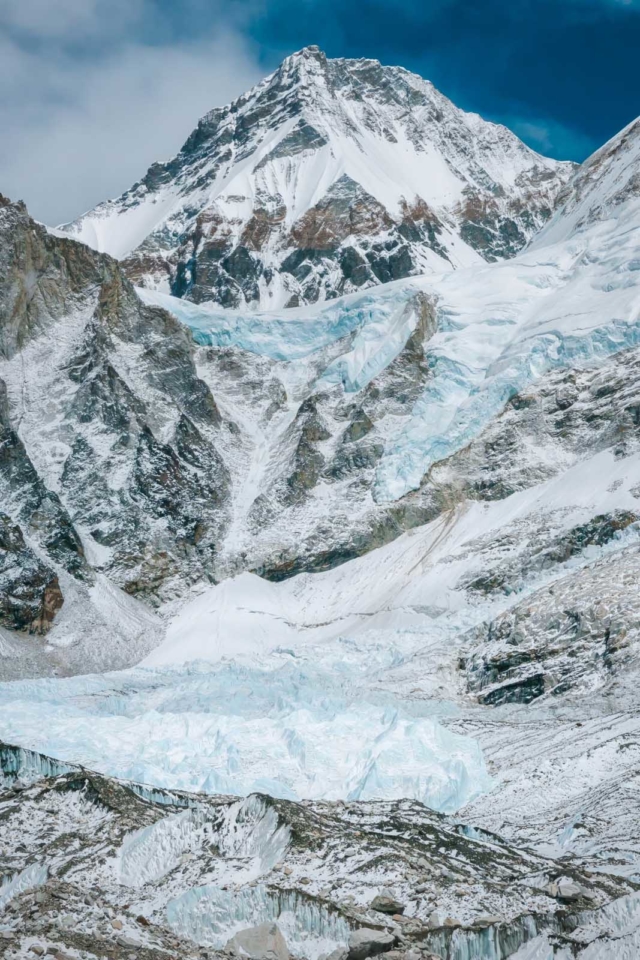 EBC trek khumbu ice field of the Khumbu glacier