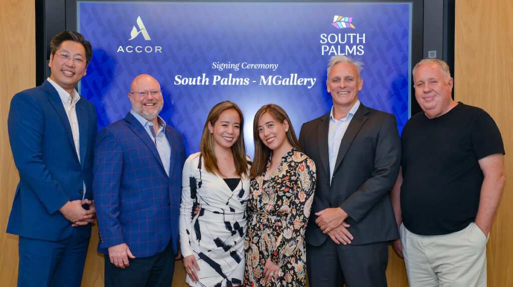 From left to right: Chris Cho, Vice President Development, Singapore, Philippines, Japan, South Korea and the Maldives, Accor; Andrew Langdon, Senior Vice President, Development, Southeast Asia, Japan, South Korea and India, Accor; Hope Uy, Managing Director of Panglao Shores; Anna Uy-Deaño, Financial Controller of Panglao Shores; Garth Simmons, CEO, Southeast Asia, Japan, South Korea and India, and Bill Barnett, Managing Director, C9 Hotelworks Company 