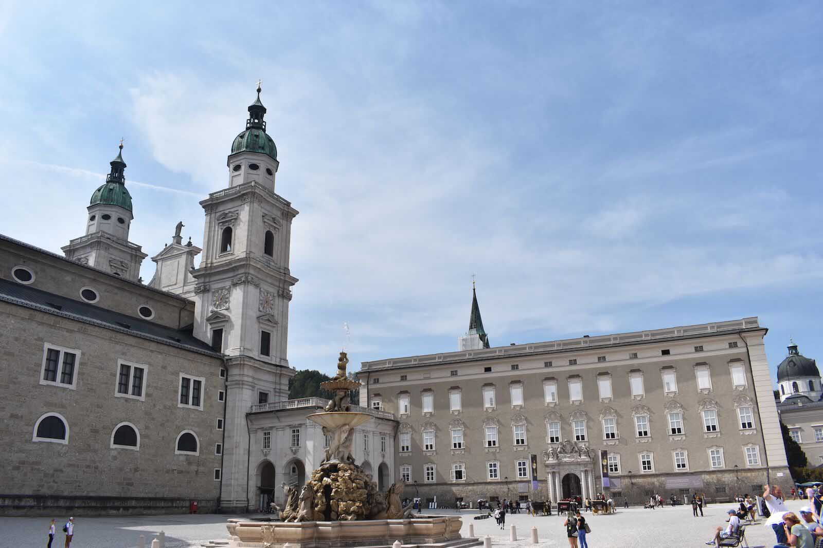 places to visit in salzburg austria Residenzbrunnen and Residenzplatz